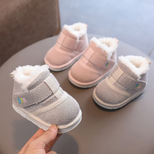 宝宝棉鞋冬季0一1岁软底加绒加厚保暖婴儿鞋女8-12月防滑男学步鞋