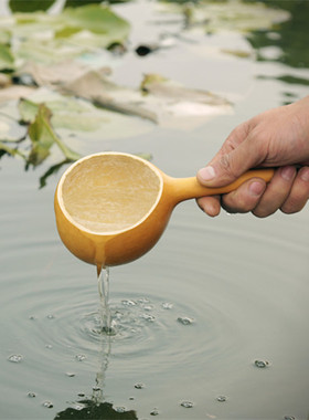 天然绿色葫芦瓢盛水米瓢原生态葫芦工艺品合卺酒杯茶勺异型小葫芦