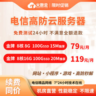 高防服务器租用稳定安全独享带宽湖北云主机电信游戏传奇站群秒解