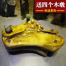Резной журнальный стол 原木茶艺桌树根金丝楠木整体根雕茶几功夫香樟木茶台实木茶桌