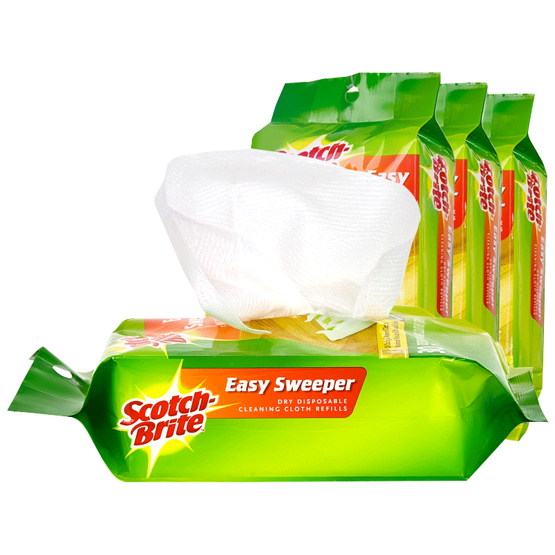 3m静电一拖净免手洗木地板吸尘纸