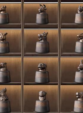 粗陶新中式茶室高端摆件家居饰品