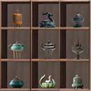 中式 茶室茶楼装 饰香薰炉香炉复古茶桌熏香禅意家居茶道茶具摆件