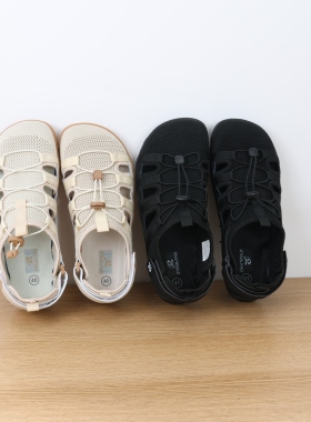 特别舒服 轻便美国4E宽楦赤足多功能健身办公开车运动凉鞋男女