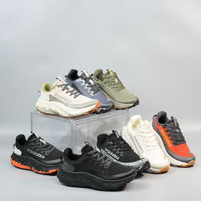 Traceable外贸透气减震情侣厚底户外登山徒步越野男女跑鞋6655