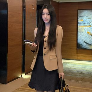 燕麦纪行 浅卡其色翻领西装 秋季 经典 外套 时尚 菠萝宝宝yuna