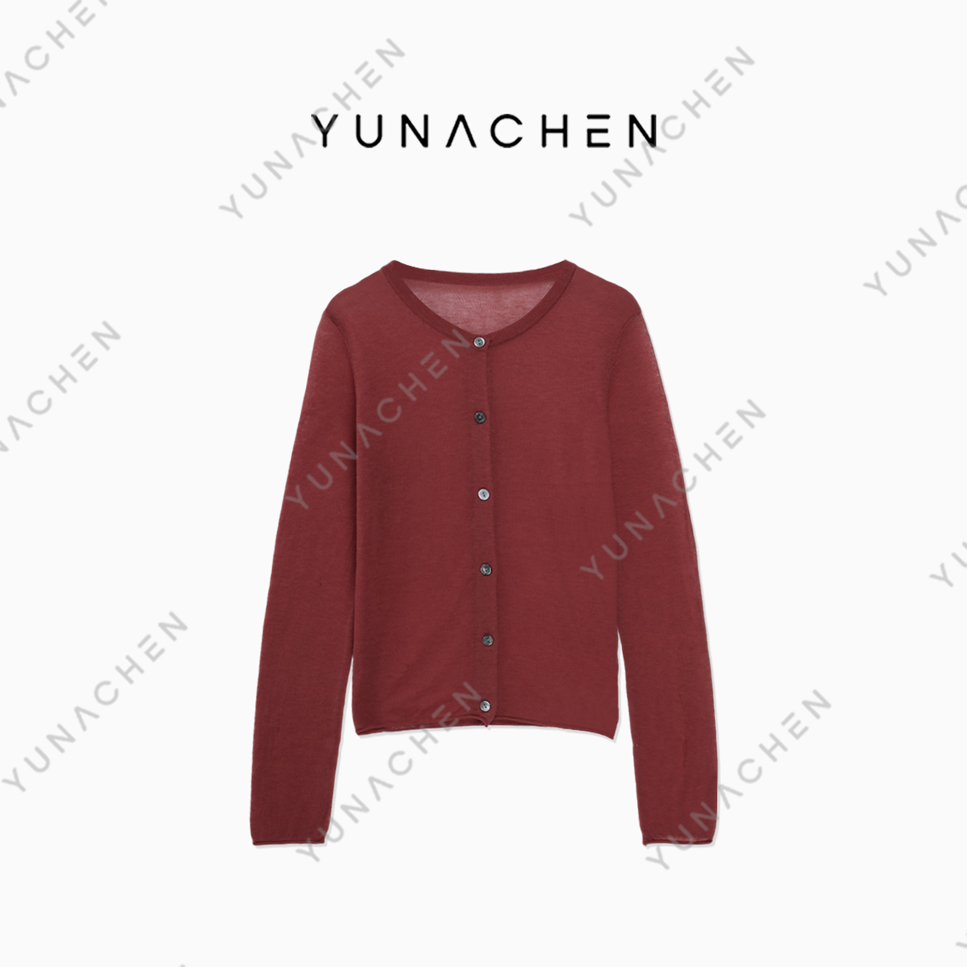 菠萝宝宝yuna【西瓜】YC22西瓜红水溶羊毛开衫针织衫334-X24MB591