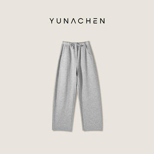 YC14 莫代尔加棉微弯刀抽绳休闲卫裤 菠萝宝宝yuna 云感懒裤