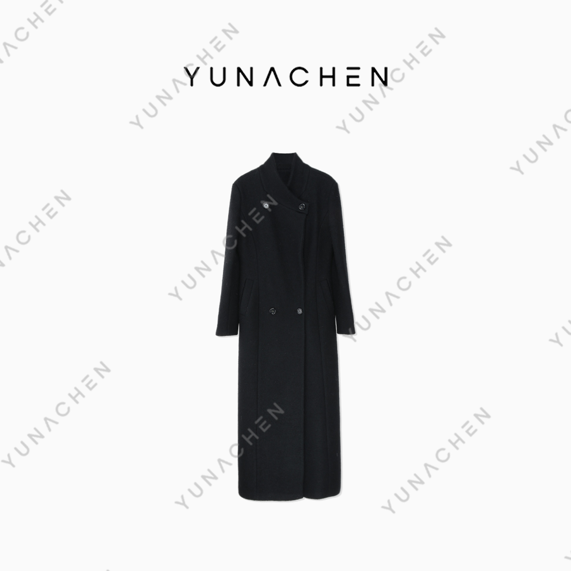 菠萝宝宝Yun【雾漫漫】秋冬简约休闲毛呢大衣外套01-999-W23QD04A