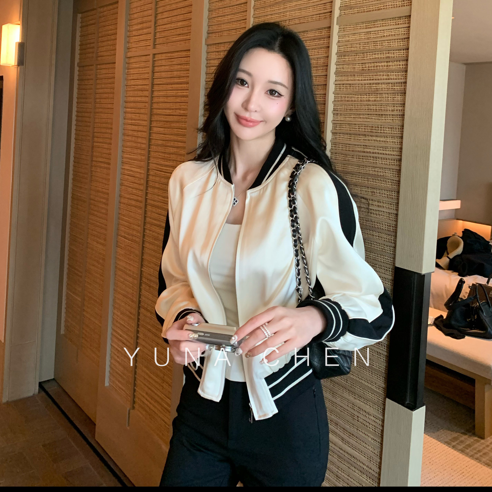 菠萝宝宝yuna【倚月】 休闲外套女经典时尚百搭短外套