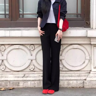 筷子腿 888 时尚 G24AWK46A 百搭气质黑色女长裤 菠萝宝宝yuna