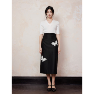 茯苓 国风半身长裙女03 经典 百搭新中式 T24SB14A 时尚 菠萝宝宝