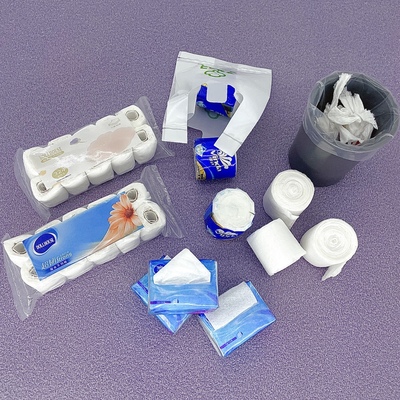 1:12娃屋dollhouse迷你卫生间模型场景OB11配件微缩纸巾卷筒抽纸