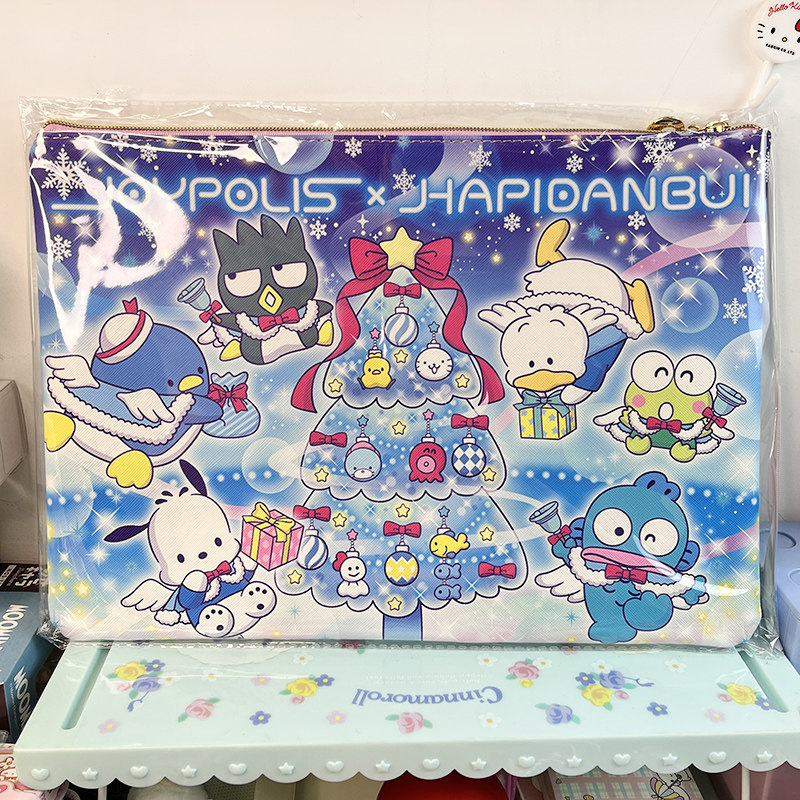 男团圣诞【A4文件袋】帕恰狗大眼蛙XO鱼怪丑鱼PU收纳包34*24cm,文具电教/文化用品/商务用品,文件袋/资料袋/试卷收纳袋,淘宝优惠券,粉丝福利购,淘宝优惠卷