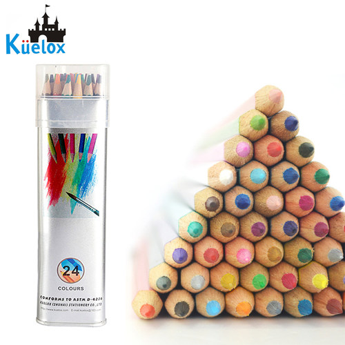 三角金属桶装专业手绘彩色铅笔