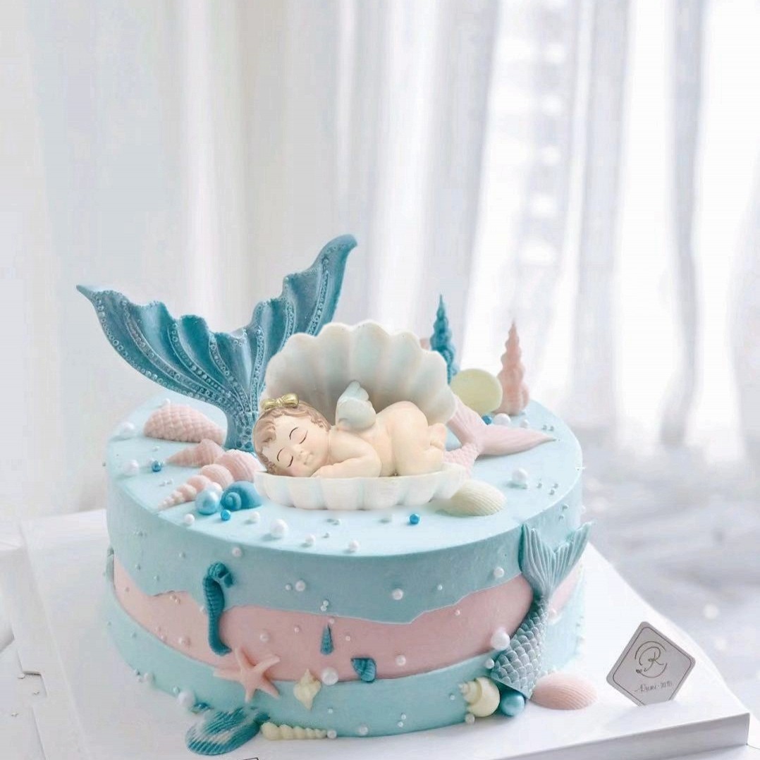 海洋系列蛋糕装饰摆件海螺贝壳宝贝儿童生日主题蛋糕配件烘焙饰品