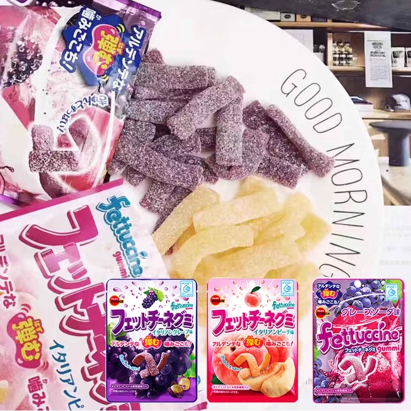 日本BOURBON布尔本超酸条形可乐果汁软糖白桃葡萄乳酸菌儿童零食