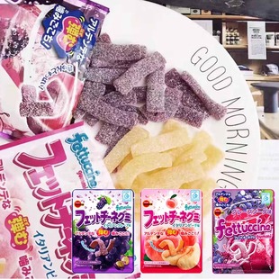 日本BOURBON布尔本超酸条形可乐果汁软糖白桃葡萄乳酸菌儿童零食