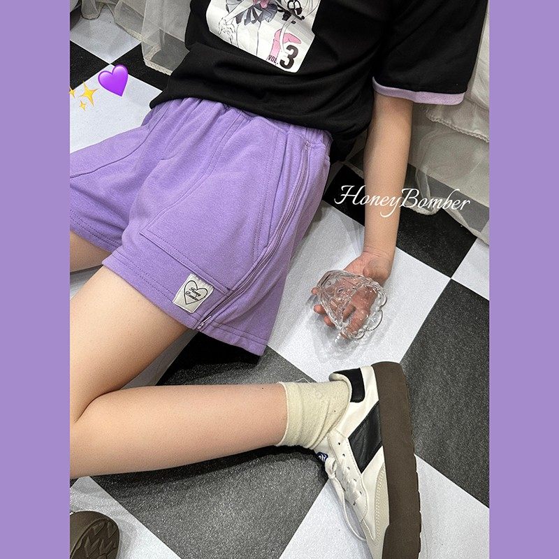 甜心轰炸机 春夏季爱心刺绣高腰宽松短裤女小个子显瘦a字裤ins潮,女装/女士精品,休闲裤,淘宝优惠券,粉丝福利购,淘宝优惠卷