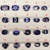 天然堇青石裸石刻面宝石 克拉起产地非洲心形水蓝宝 二色石稀有40