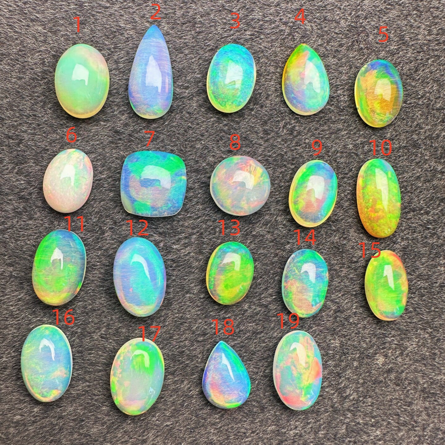 天然精选埃塞俄比亚欧泊满火彩裸石80元/克拉戒面吊坠宝石f3椭圆