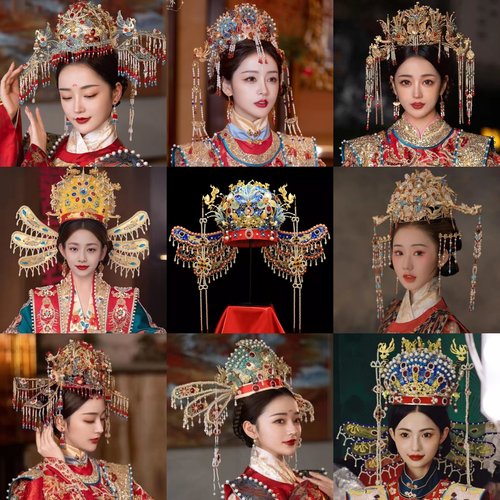 新娘头饰出租凤冠霞帔中式婚礼