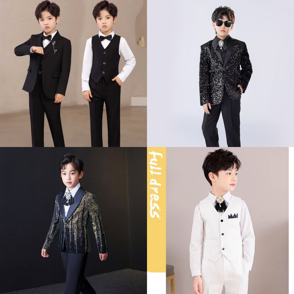 出租小主持人礼服小西装男童