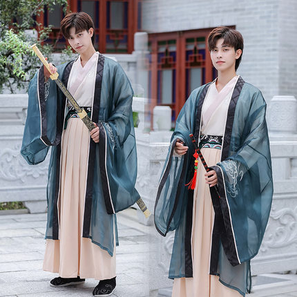 男士古装出租中国风重工刺绣踏青旅拍写真毕业拍照成人礼汉服租赁