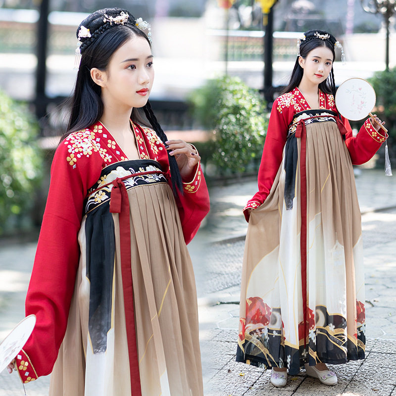 汉服出租唐制对襟齐胸襦裙