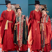 宋制婚服出租重回汉唐中式 婚礼重工凤冠霞披全套传统礼仪汉服租赁