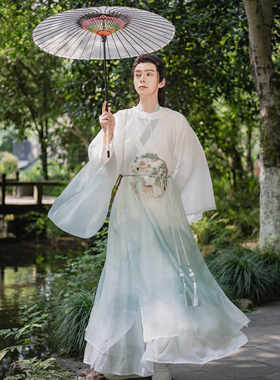全套飘逸仙气出租男士情侣班服