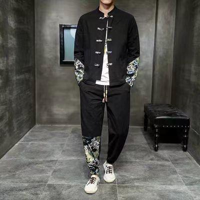 出租中国风男套装国潮风复古街舞表演服装港风学生汇演中山装唐装
