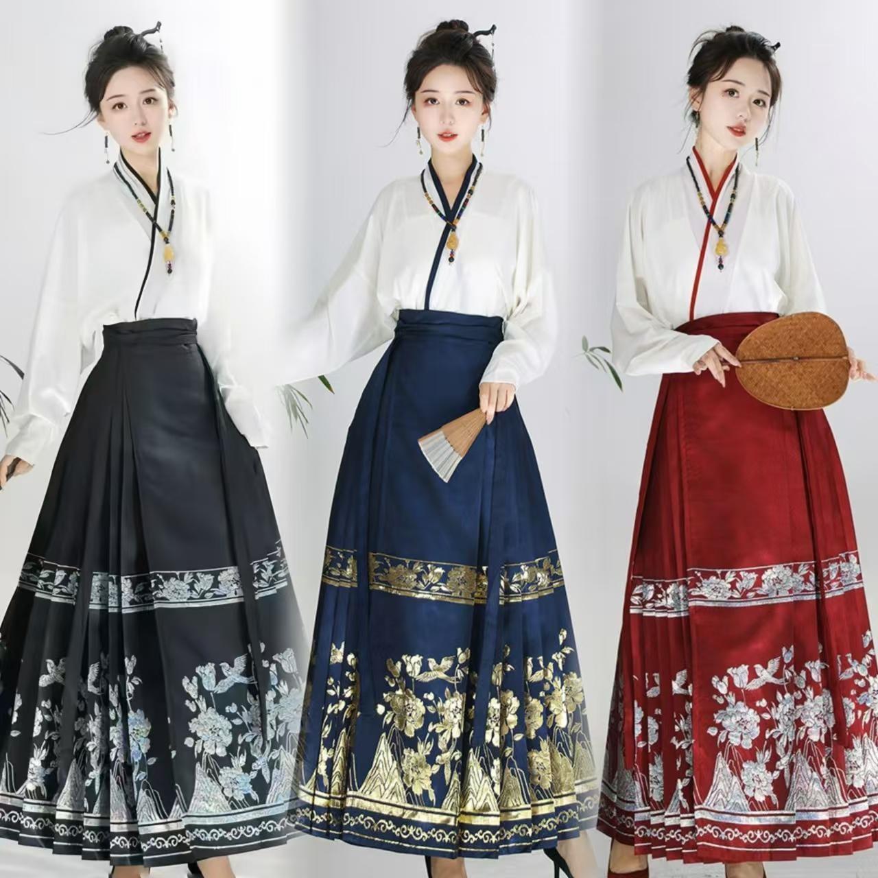 出租马面裙织金妆花女国风汉服