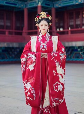 婚服出租桃花序鸾凤韶华传统明制中式婚礼婚庆仪式走秀重工刺绣