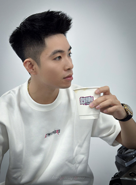 氛围AtmosphereT恤潮牌2025春季新款宽松版型黑色春季