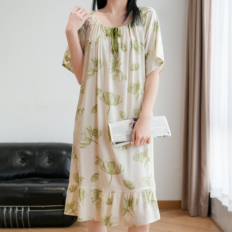 睡裙女夏薄款棉绸2025新款