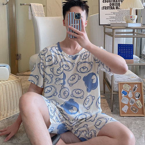 学生夏天款可外穿棉绸宽松睡衣