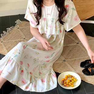 防凸点睡裙女夏季 棉绸国风连衣裙 2025新款 高级感可外穿家居服薄款