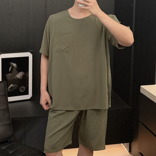 男士棉绸夏季透气薄款睡衣套装
