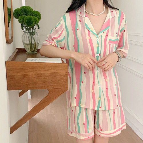 短裤套装粉色可外穿多巴胺家居服