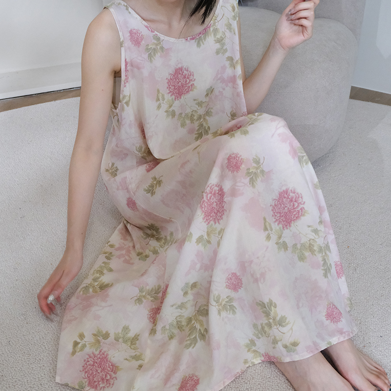 背心睡裙女夏棉绸睡衣背心裙