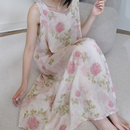连衣裙胖MM加肥大码 睡裙女夏棉绸睡衣绵绸学生人造棉无袖 背心裙薄