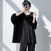 夏宽松人造棉家居服2025新款 宽松大码 女春秋纯色长袖 绵绸睡衣薄款