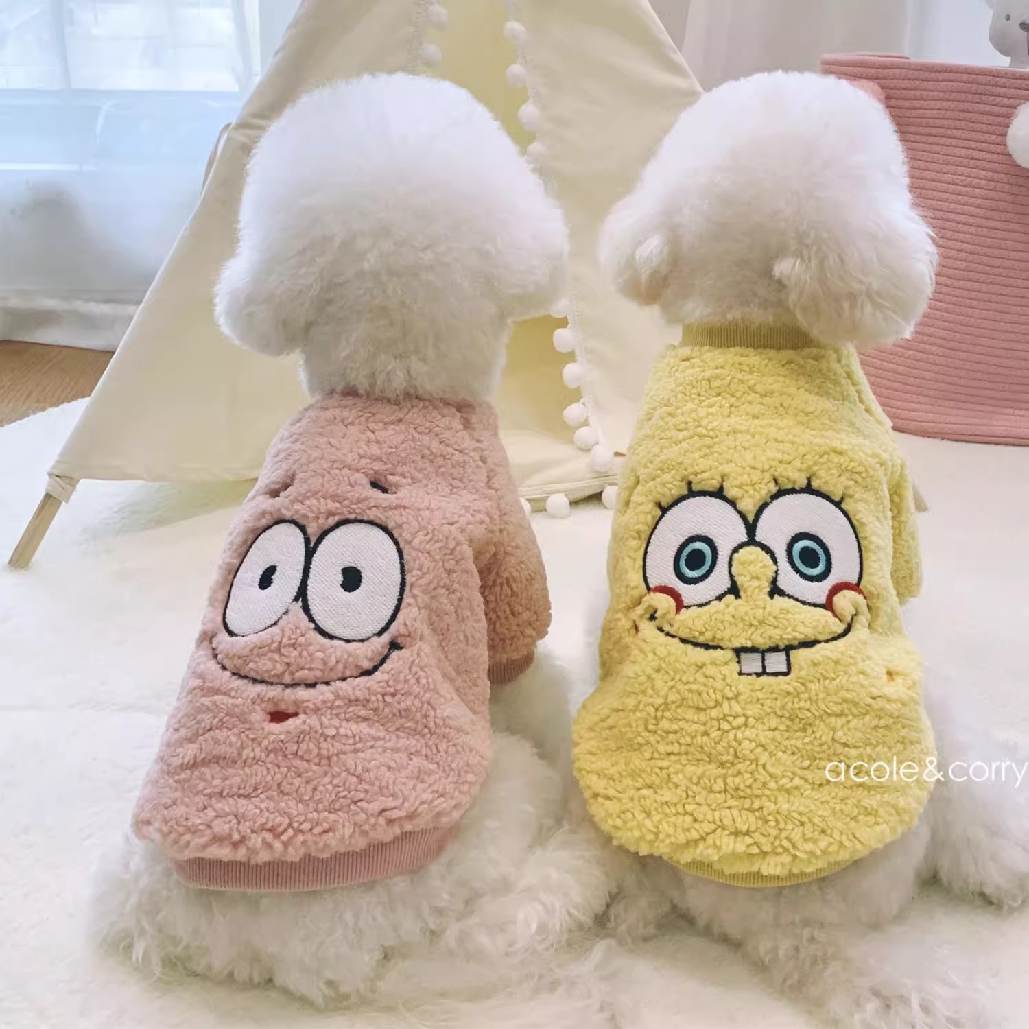 宠物小狗狗保暖秋冬装衣服雪纳瑞泰迪比熊小型幼犬防掉毛加绒卫衣