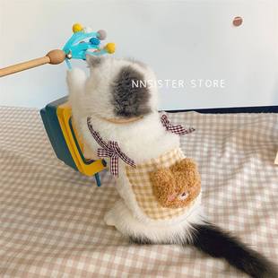 8 EGG/卡布奇诺格~韩国ins宠物猫猫咪衣服狗狗加绒背心秋冬布偶猫