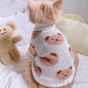 秋冬装小猫咪衣服冬季保暖毛衣可爱银渐层布偶猫加菲猫幼猫防掉毛