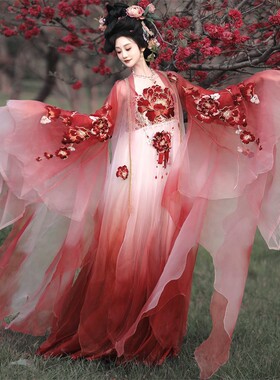 2026春夏季新款中国风汉服女【牡丹花神】诃子裙唐制仙气齐胸襦裙