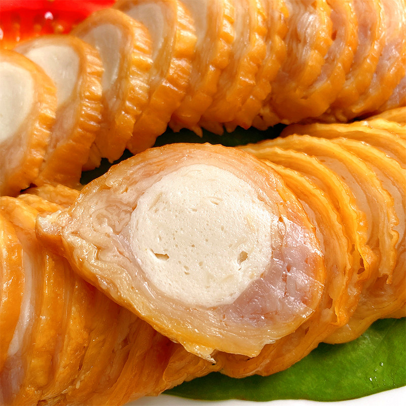 闽南特产鸭皮卷皮蛋卷冷盘菜凉菜蛋黄卷鲍鱼卷220g*2条顺丰冷链
