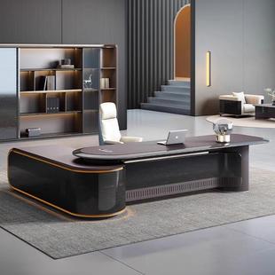 现代简约老板桌时尚高端总裁桌董事长办公室大气单人大班台