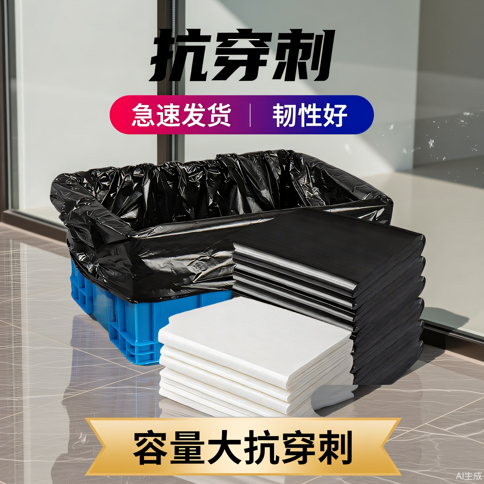 垃圾袋平口大号周转筐专用塑料特大袋加大特大号纸箱泡沫箱用袋子,家庭/个人清洁工具,家用垃圾袋,淘宝优惠券,粉丝福利购,淘宝优惠卷